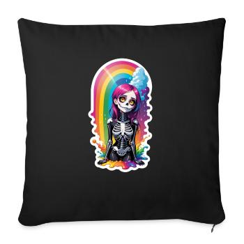 Halloween - Rock & Rainbow - Sofa pillowcase 17,3'' x 17,3'' (45 x 45 cm) - black - Front