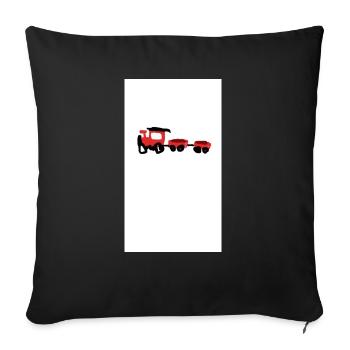 Railroad - Sofa pillowcase 17,3'' x 17,3'' (45 x 45 cm) - black - Front