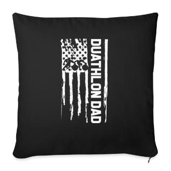 I Love Duathlon Gift - Sofa pillowcase 17,3'' x 17,3'' (45 x 45 cm) - black - Front