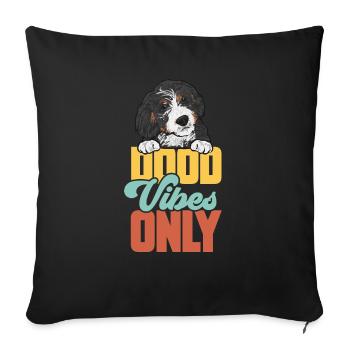 Bernedoodle Dog - Sofa pillowcase 17,3'' x 17,3'' (45 x 45 cm) - black - Front