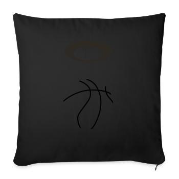 Basket-ball 5 0 06 - Housse de coussin décorative 45 x 45 cm - noir - Devant