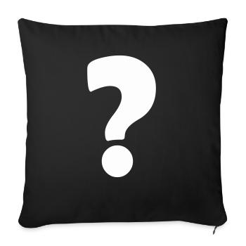 Question mark 1 - Sofa pillowcase 17,3'' x 17,3'' (45 x 45 cm) - black - Front