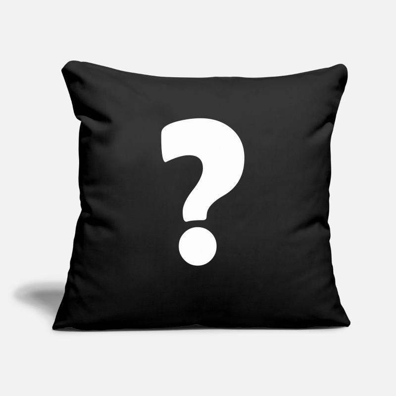 Point d’interrogation 1 Housse de coussin décorative 45 x 45 cm