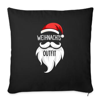 Weihnachts Outfit - Sofakissenbezug 45 x 45 cm - Schwarz - Vorne