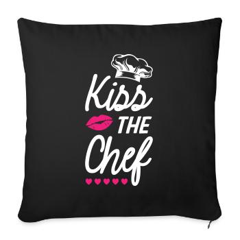Embrassez le chef - Housse de coussin décorative 45 x 45 cm - noir - Devant
