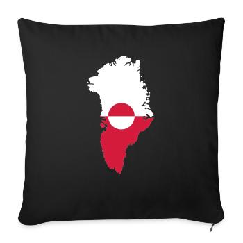Groenland - Housse de coussin décorative 45 x 45 cm - noir - Devant
