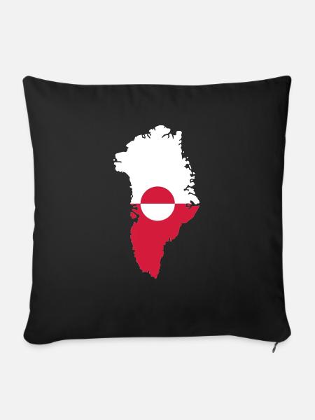 Groenland - Pudebetræk 45 x 45 cm - sort