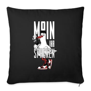 MOIN IHR SPACKEN - Sofakissenbezug 45 x 45 cm - Schwarz - Vorne