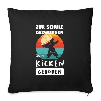 Fußball Dabbing Fußballfan Geschenk - Sofakissenbezug 45 x 45 cm - Schwarz - Vorne