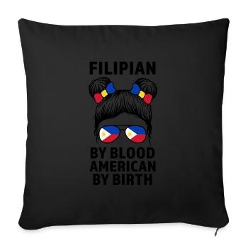 Philippinisch Filipino Philippinisches Geschenk - Sofakissenbezug 45 x 45 cm - Schwarz - Vorne