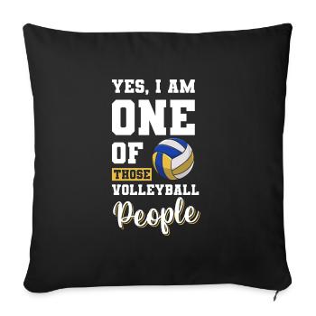 Sport Beach Volleyball BallSport Team - Sofa pillowcase 17,3'' x 17,3'' (45 x 45 cm) - black - Front