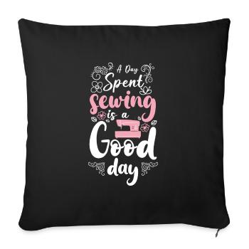 Profession de couture plus proche - Housse de coussin décorative 45 x 45 cm - noir - Devant