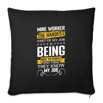 Mineurs Travailleurs Miners Mine - Housse de coussin décorative 45 x 45 cm - noir - Devant