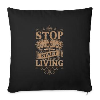 Raison de la consommation d’alcool Bière sans alcool - Housse de coussin décorative 45 x 45 cm - noir - Devant