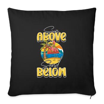 Plongée Summer Palm Surfing - Housse de coussin décorative 45 x 45 cm - noir - Devant