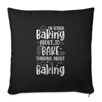 Bake Cake Pies - Sofa pillowcase 17,3'' x 17,3'' (45 x 45 cm) - black - Front