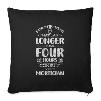 Gravedigger work mortician - Sofa pillowcase 17,3'' x 17,3'' (45 x 45 cm) - black - Front