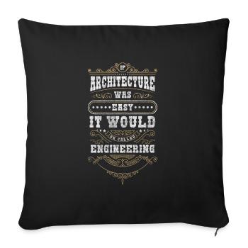 Designer Studies Job Architecture - Sofa pillowcase 17,3'' x 17,3'' (45 x 45 cm) - black - Front