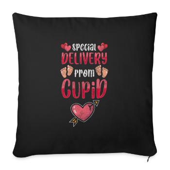 Bébé Biologique Parents Ventre - Housse de coussin décorative 45 x 45 cm - noir - Devant