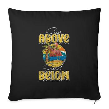 Summer Palm Trees Summer Vacation Recreation - Sofa pillowcase 17,3'' x 17,3'' (45 x 45 cm) - black - Front
