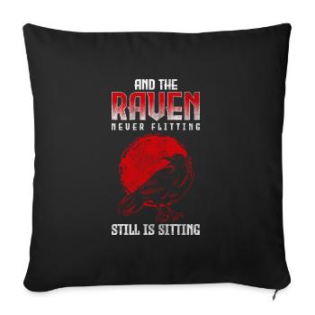 Raven Bird Viking Smart - Sofa pillowcase 17,3'' x 17,3'' (45 x 45 cm) - black - Front