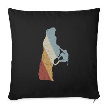 Klettern Retro Style Vintage - Sofakissenbezug 45 x 45 cm - Schwarz - Vorne