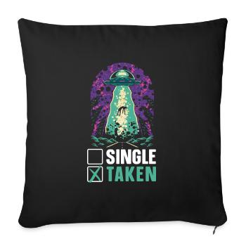 Alien Lover Alien Being Ufo - Sofa pillowcase 17,3'' x 17,3'' (45 x 45 cm) - black - Front