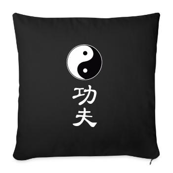 tao kung fu - Sofakissenbezug 45 x 45 cm - Schwarz - Vorne