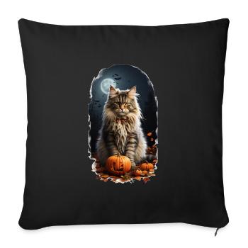 Norwegian Forest Cat Halloween - Sofa pillowcase 17,3'' x 17,3'' (45 x 45 cm) - black - Front