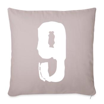 9 number jersey - Sofa pillowcase 17,3'' x 17,3'' (45 x 45 cm) - light taupe - Front