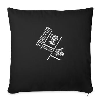 tractor pulling - Sofa pillowcase 17,3'' x 17,3'' (45 x 45 cm) - black - Front