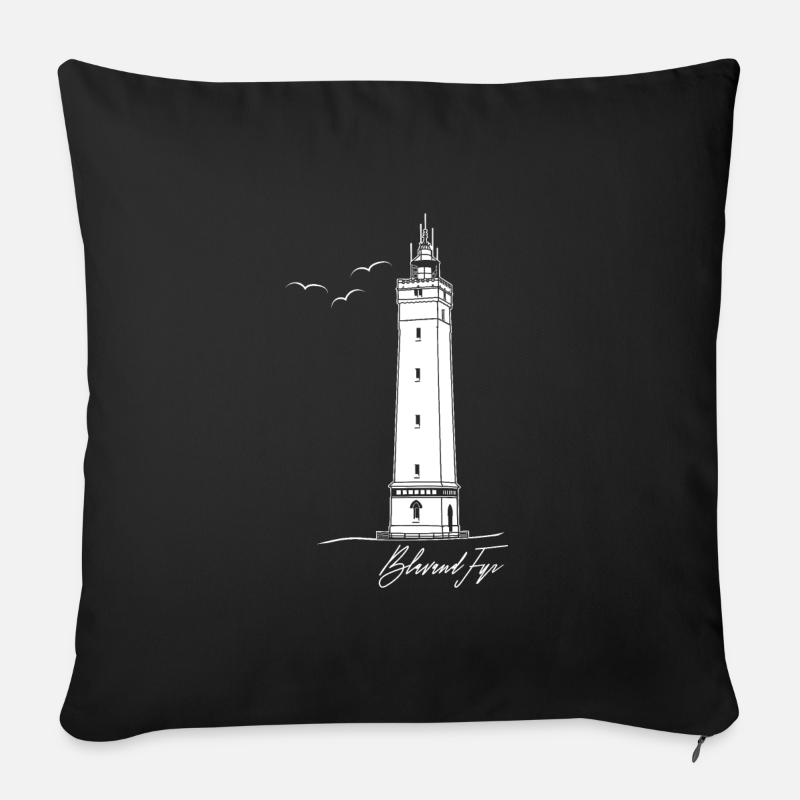 Dänemark Blavand Fyr Leuchtturm Urlaub - Sofakissenbezug 45 x 45 cm - Schwarz