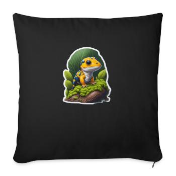 Petite salamandre - Housse de coussin décorative 45 x 45 cm - noir - Devant