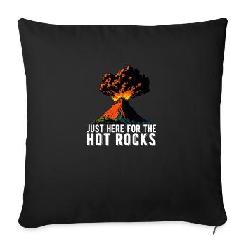 Volcano Lover Exploring Lava Geology - Sofakissenbezug 45 x 45 cm - Schwarz - Vorne