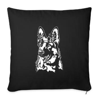 Berger allemand Krone Chiens Chien Wilsigns - Housse de coussin décorative 45 x 45 cm - noir - Devant