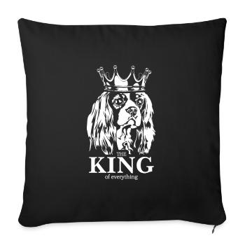Cavalier King Charles Épagneul King Dogs Wilsigns - Housse de coussin décorative 45 x 45 cm - noir - Devant