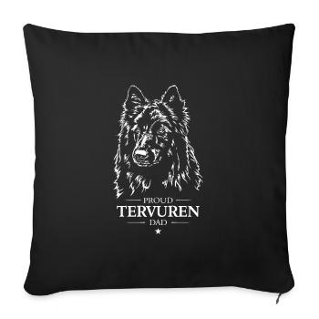 Tervuren Dad Dog Dog Wilsigns - Sofa pillowcase 17,3'' x 17,3'' (45 x 45 cm) - black - Front