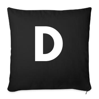 D - Sofakissenbezug 45 x 45 cm - Schwarz - Vorne