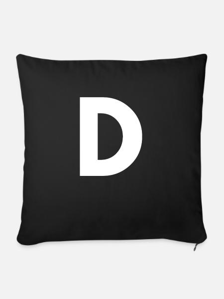 D - Sofakissenbezug 45 x 45 cm - Schwarz
