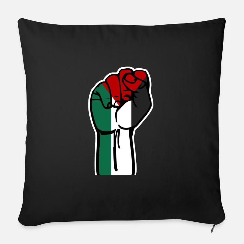 Freies Palästina Revolution - Sofakissenbezug 45 x 45 cm - Schwarz