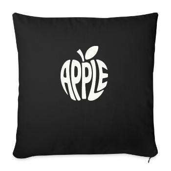 Apple - Cool Fruit Logo - Sofa pillowcase 17,3'' x 17,3'' (45 x 45 cm) - black - Front