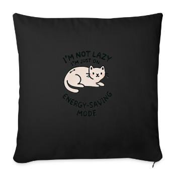 Chat paresseux - Housse de coussin décorative 45 x 45 cm - noir - Devant