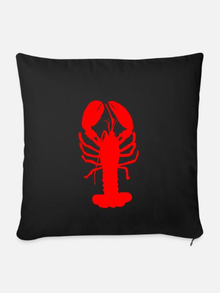 Der Hummer - Sofakissenbezug 45 x 45 cm - Schwarz