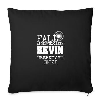 Kevin - Sofakissenbezug 45 x 45 cm - Schwarz - Vorne
