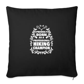 Professional Hiking Wandern Champion - Sofa pillowcase 17,3'' x 17,3'' (45 x 45 cm) - black - Front