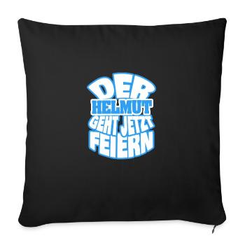 Geschenk für Helmut - Sofakissenbezug 45 x 45 cm - Schwarz - Vorne