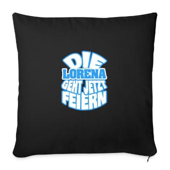 Vorname Lorena - Sofakissenbezug 45 x 45 cm - Schwarz - Vorne