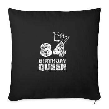Age 84 - Sofa pillowcase 17,3'' x 17,3'' (45 x 45 cm) - black - Front