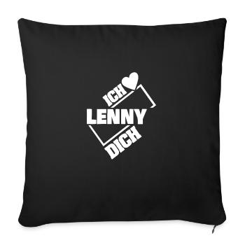 Couple Lenny - Sofa pillowcase 17,3'' x 17,3'' (45 x 45 cm) - black - Front