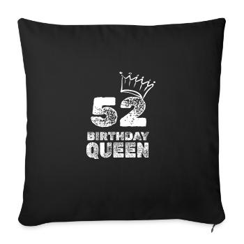 52 - Sofa pillowcase 17,3'' x 17,3'' (45 x 45 cm) - black - Front